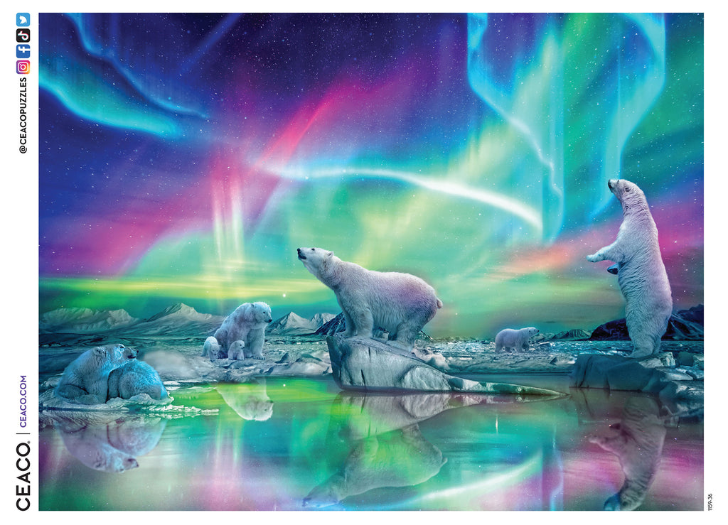 Northern Lights Gathering Glory - 750 Piece Glow-in-the-Dark
