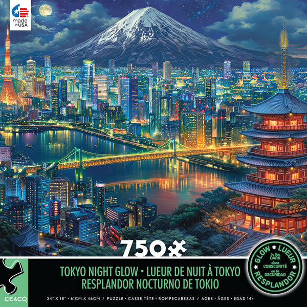 Tokyo Night Glow - 750 Piece Glow-in-the-Dark Puzzle