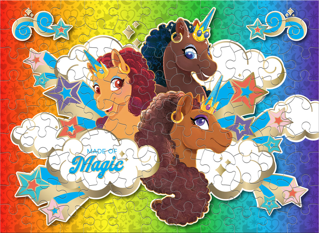 Afro Unicorn - Unicorn Magic - 100 Piece Puzzle –