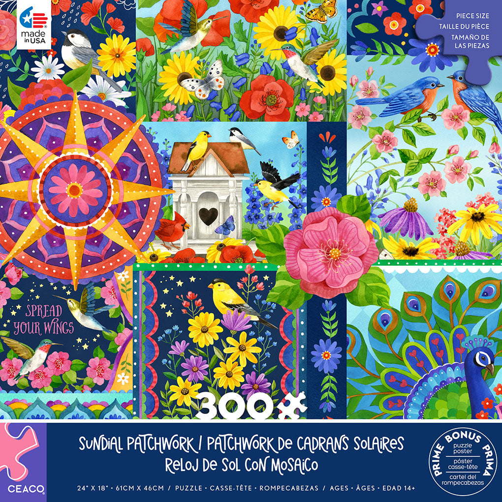 Sundial Patchwork - 300 Piece Puzzle – Ceaco.com