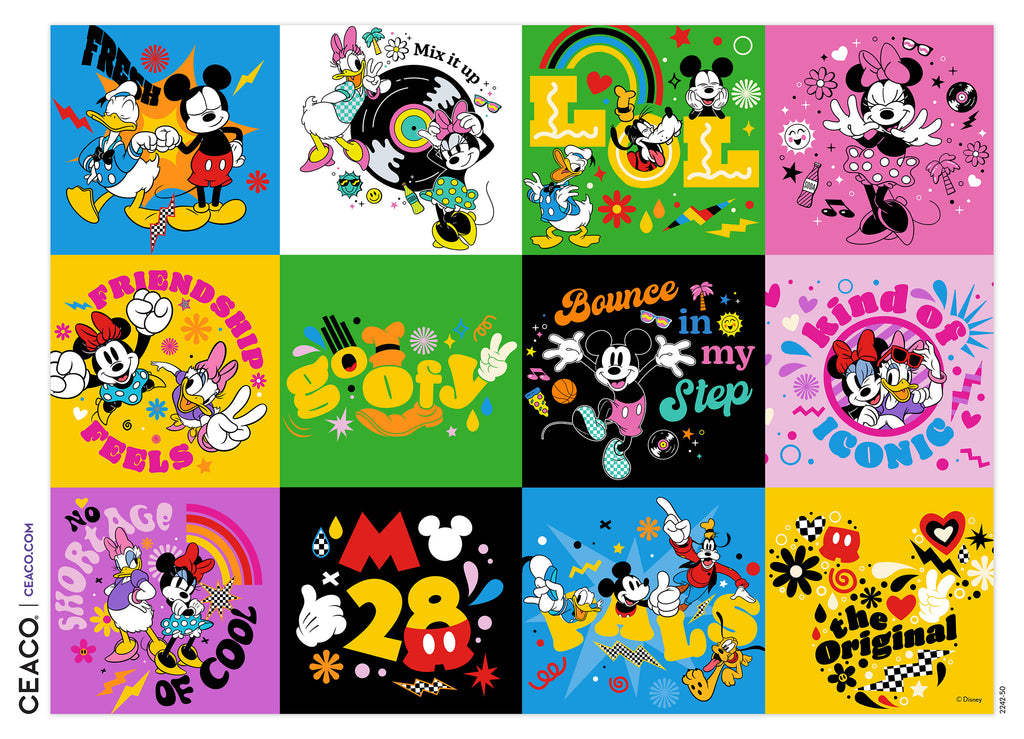 Disney - Mickey's Positive Pop Collage - 200 Piece Puzzle – Ceaco.com