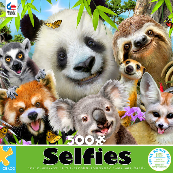 Selfies - Panda and Friends - 500 Piece Puzzle