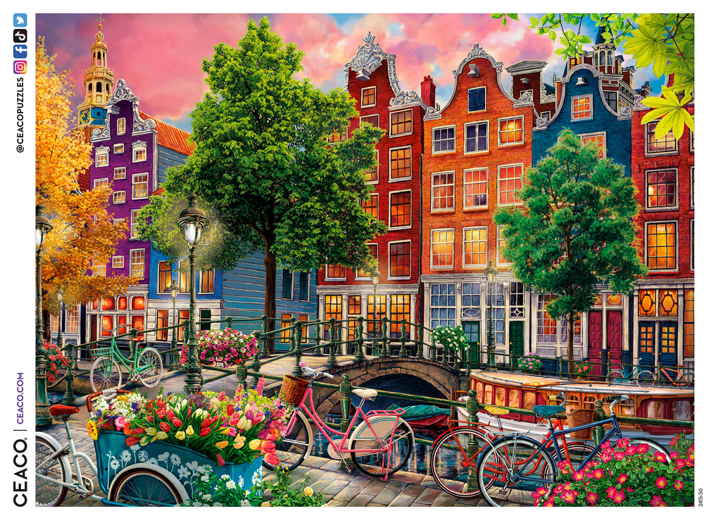 500 Piece Puzzle - Sunset in Amsterdam – Ceaco.com