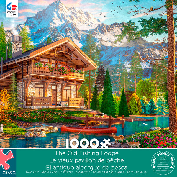 Rustic Lodge - The Old Fishing Lodge - 1000 Piece Puzzle