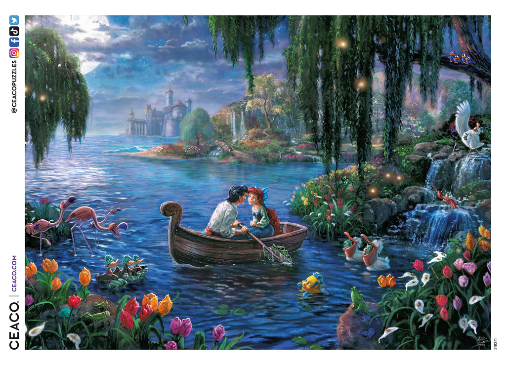 Ceaco 2000-Piece Thomas Kinkade Disney The Little Mermaid Interlocking  Jigsaw Puzzle