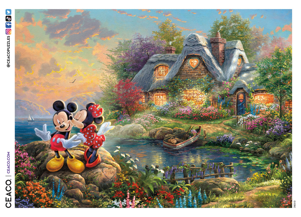 Disney Thomas Kinkade: Mickey & authentic Minnie Beach Vacation