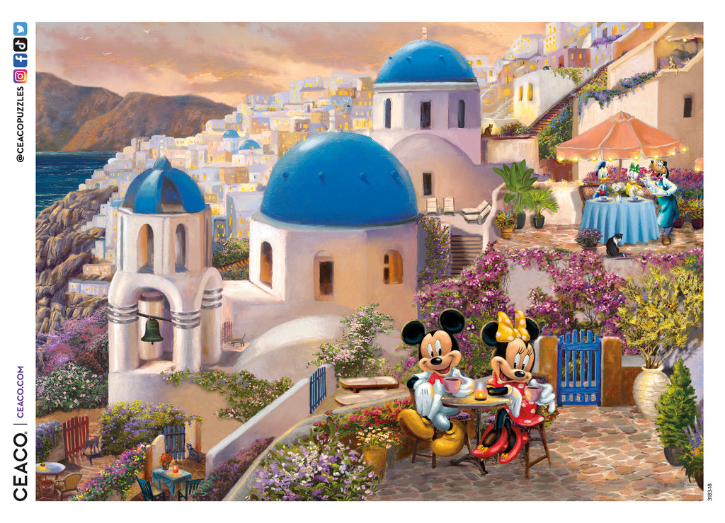 Thomas Kinkade Disney - Mickey and Minnie in Greece - 1000 Piece