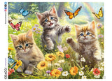 EZ 2 Hold - Kittens in the Meadow - 1000 Oversized Piece Puzzle