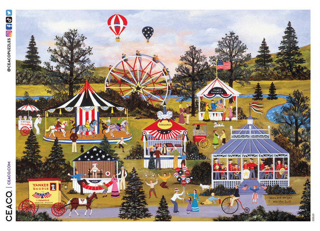 Wagon Days Parade Limited Edition Lithograph by Jane Wooster