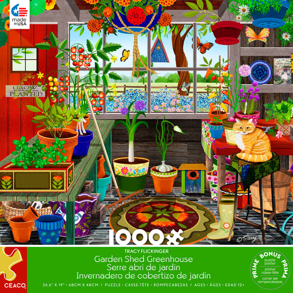 Tracy Flickinger- Garden Shed Greenhouse - 1000 Piece Puzzle