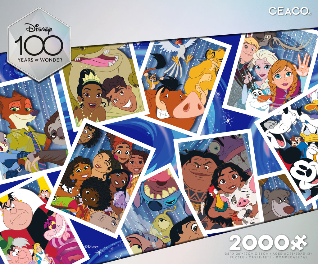 Thomas Kinkade Disney 100 Years Princess Collage 2000 Puzzle New Ceaco