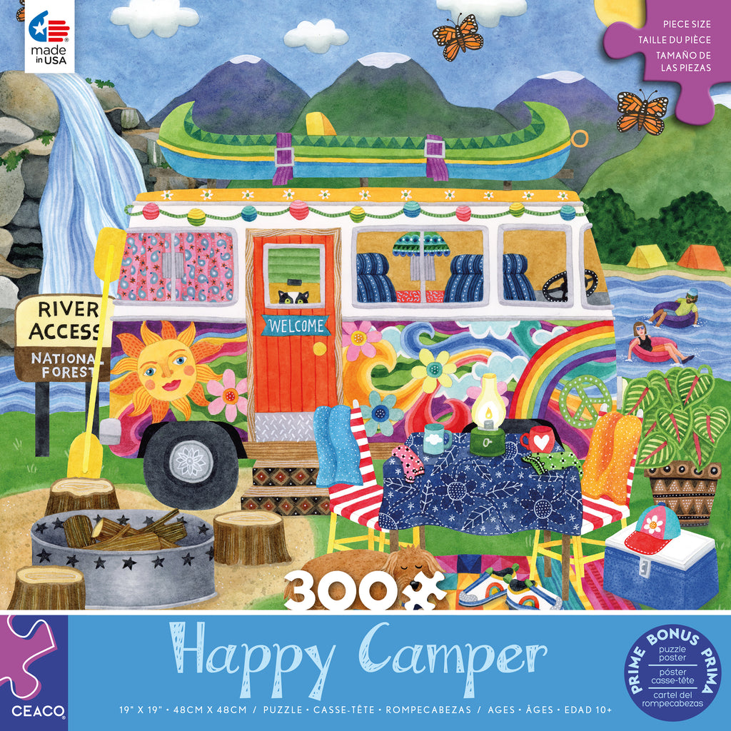 Happy Camper - Waterfall Camper - 300 Piece Puzzle – Ceaco.com