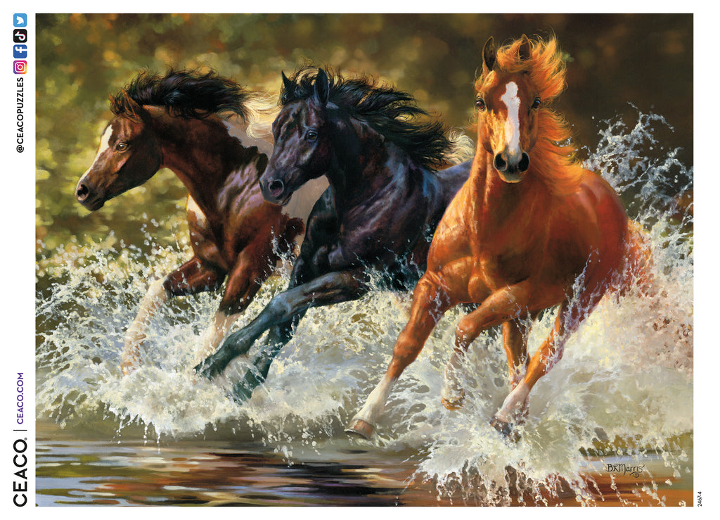 Horses Splash 500 Piece Puzzle