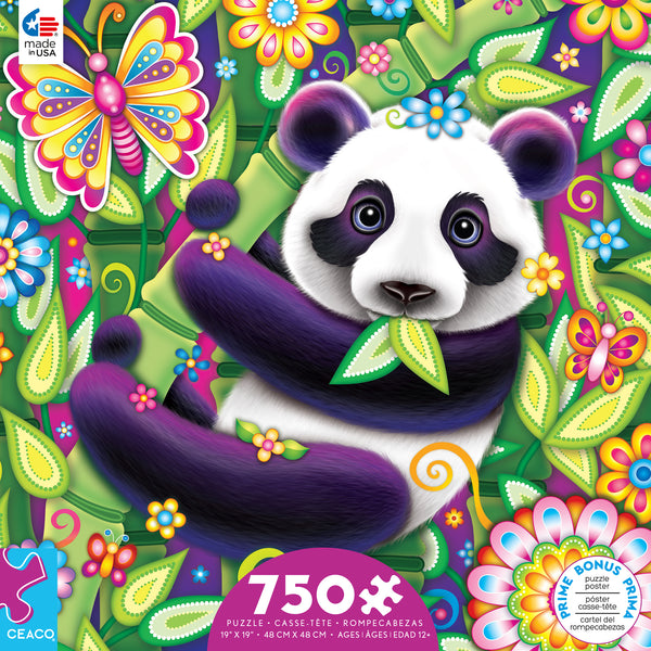 Groovy Animals - Panda - 750 Piece Puzzle