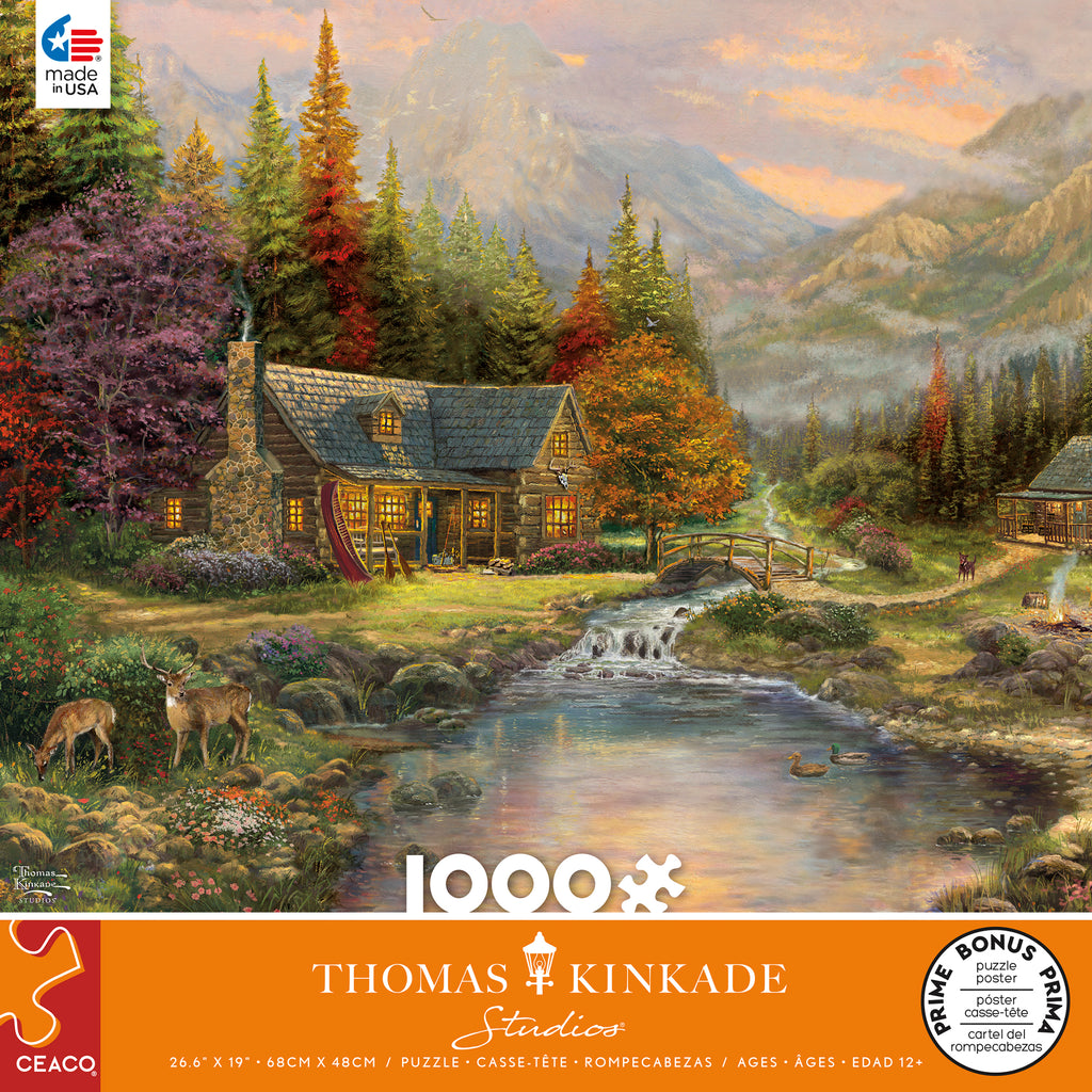 Thomas Kinkade - Sunflower Fields - 1000 Piece Puzzle –