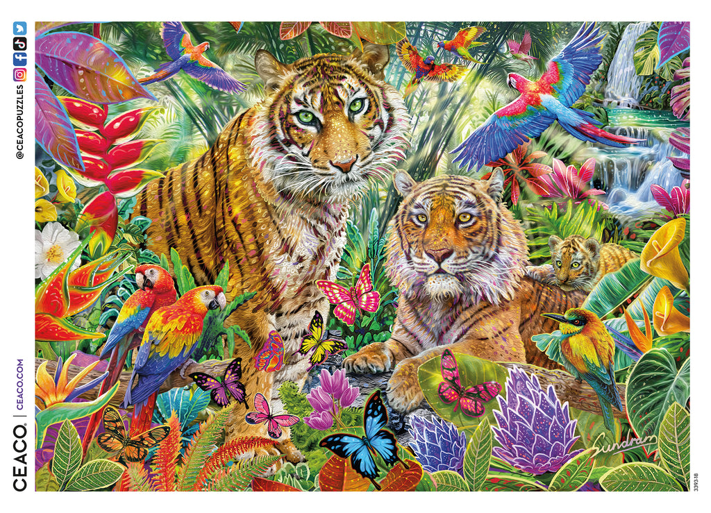 New & Sealed. 3D Color View Puzzle. River Tiger. 1000 pcs. 20x27. 2010