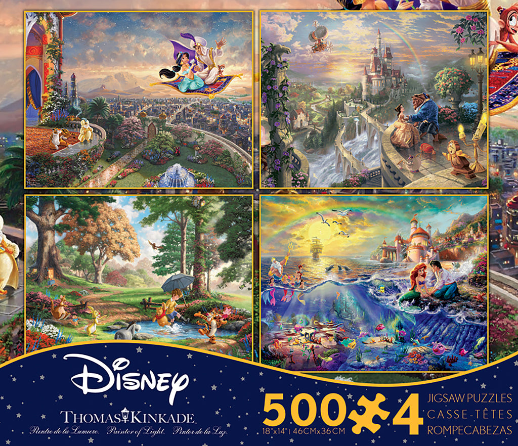 Acción de gracias Mañana aguacero Thomas Kinkade Disney Dreams 4 in 1 Puzzle Set – Ceaco.com
