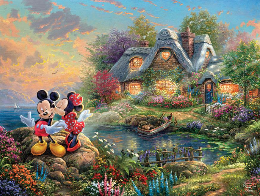 Disney Puzzle - Mickey and Minnie Mouse at Cottage by Thomas