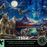 The Beauty of Wolves- 750 Piece Glow-in-the-Dark Puzzle