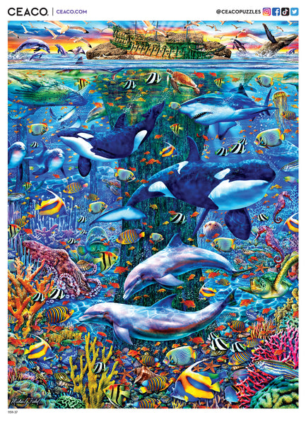Puzzle Glow In The Dark - Espíritu Del Lobo 750 Piezas Ceaco | Divertido Y Desafiante