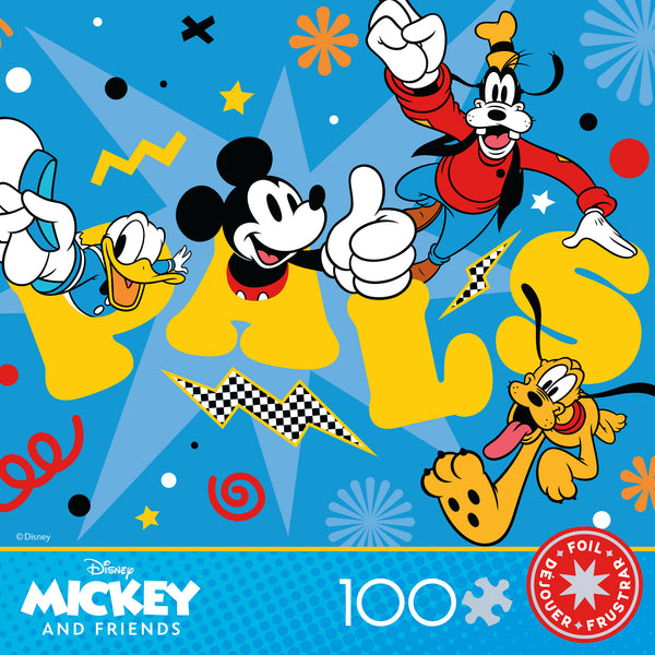 Kids 100 Piece Deluxe Puzzle - Disney Mickey and Pals Foil - 100 Piece Puzzle