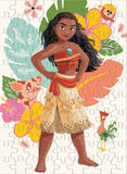 Kids 100 Piece Deluxe Puzzle - Moana Glitter- 100 Piece Puzzle