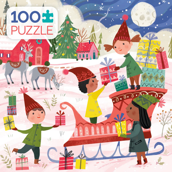 Holiday 100 Piece - Holiday Sleighride - 100 piece puzzle