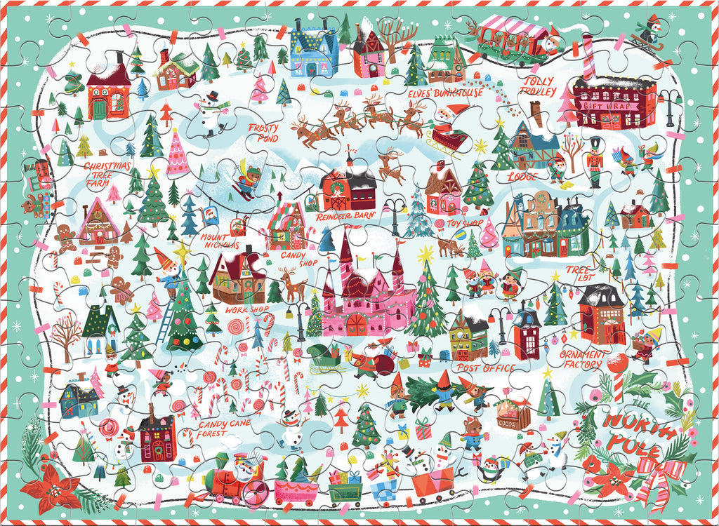 Holiday 100 Piece - Santa's City Map - 100 piece puzzle – Ceaco.com