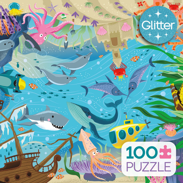 Glitter - Under the Deep Blue Sea - 100 Piece Puzzle