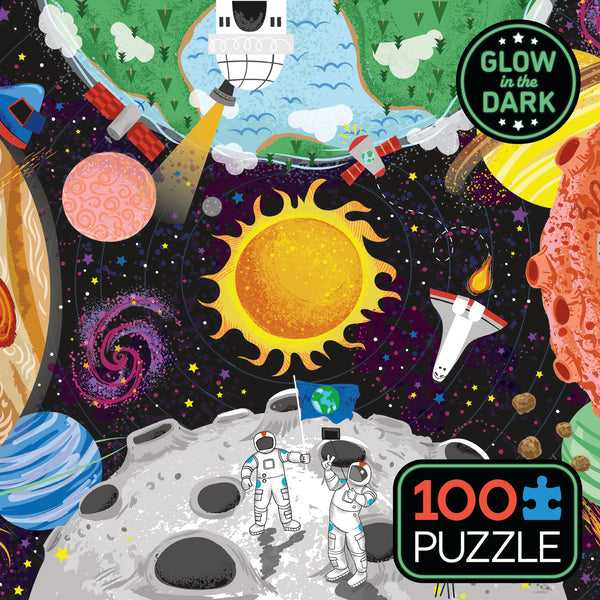 Glow-in-the-Dark - Outer Space Adventure- 100 Piece Puzzle