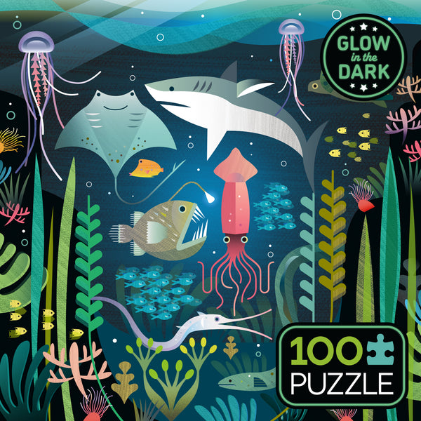 Glow-in-the-Dark - Ocean Glow- 100 Piece Puzzle