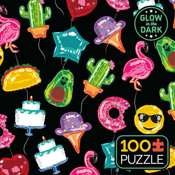 Glow-in-the-Dark - Bountiful Balloons- 100 Piece Puzzle