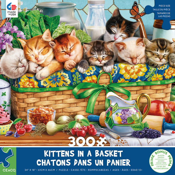 Kittens in a Basket- 300 Piece Puzzle