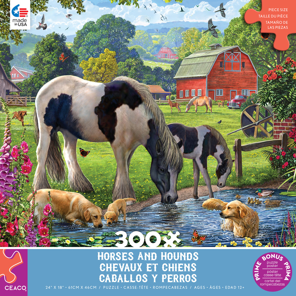 Horses & Hounds 300 Piece Puzzle