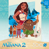 Disney 300 Oversized Pieces - Moana 2 Ocean Illustration- 300 Piece Puzzle