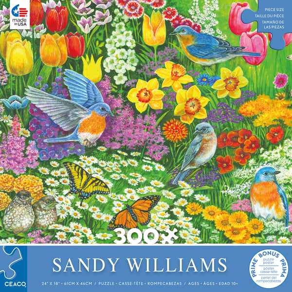 Sandy Williams- Bluebird Garden - 300 Piece Puzzle