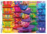 Space Savers- Rainbow Teacups- 300 Piece Puzzle