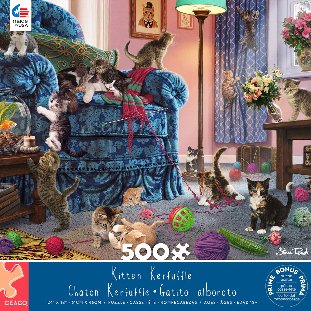 Ceaco - Paws Gone Wild - Kittens In The Kitchen - 550 Piece Interlocking Jigsaw Puzzle Design May Vary Ceaco - Paws Gone Wild - Kittens In The Kitchen - 550 Piece Interlocking Jigsaw Puzzle Design May Vary