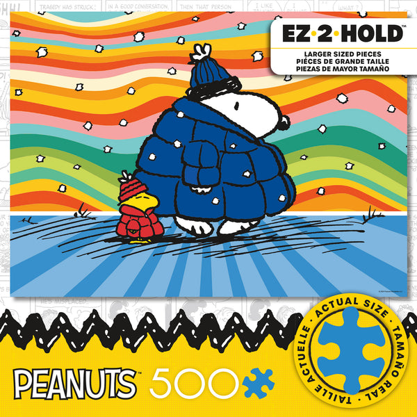 EZ 2 Hold - Snoopy's Puffer Coat - 500 Oversized Piece Puzzle