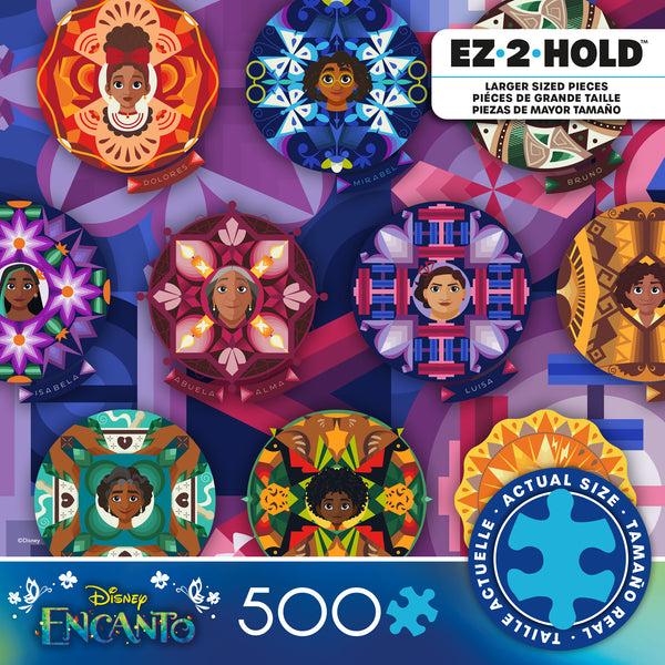 EZ 2 Hold - Disney Encanto Mandala Familia- 500 Oversized Piece Puzzle