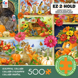 EZ 2 Hold - Autumnal Collage- 500 Oversized Piece Puzzle