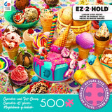 EZ 2 Hold - Cupcakes and Ice Cream- 500 Oversized Piece Puzzle