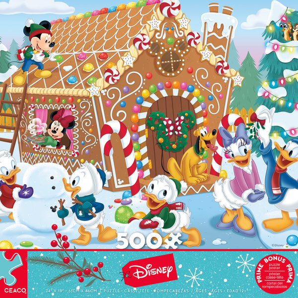 Mickey's Gingerbread House- 500 Piece Disney Holiday