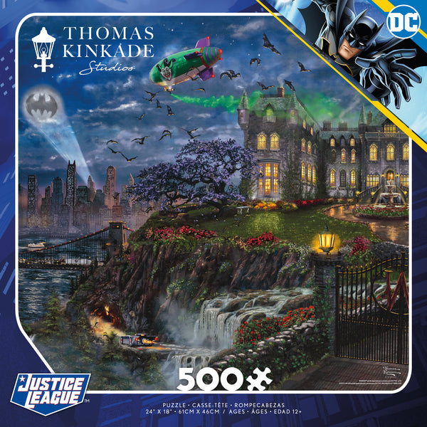 500 Piece Puzzle Thomas Kinkade DC Comics - Wayne Manor