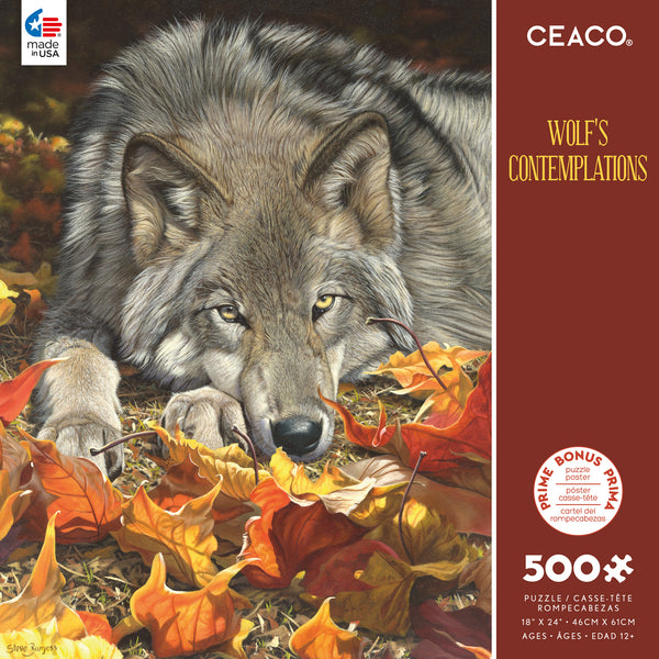 500 Piece Puzzle - Wolf's Contemplation
