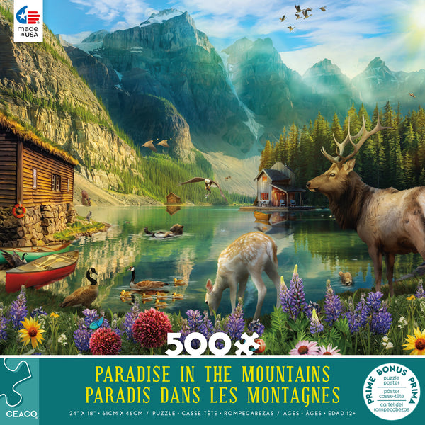 500 Piece Puzzle - Paradise in the Mountains
