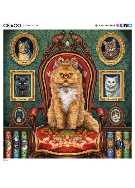 Ceaco - Night Spirit - Mad About Cats - 500 Piece Jigsaw Puzzle