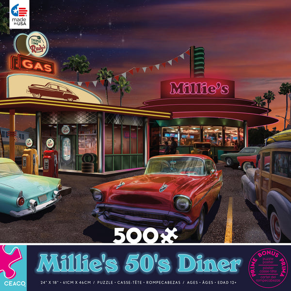 Land of the Free - Millie's 50s Diner - 500 Piece Puzzle