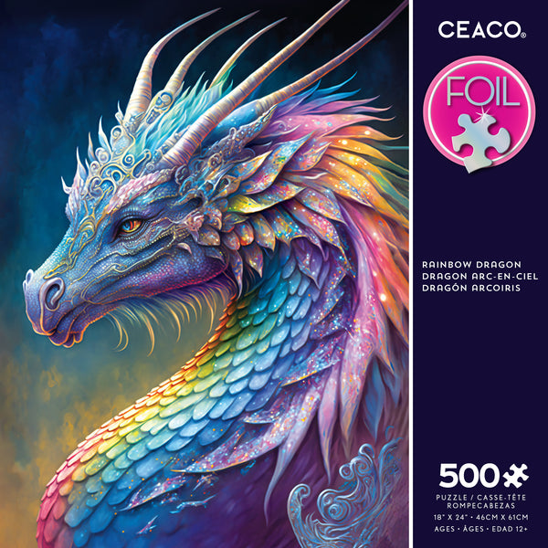 Rainbow Dragon - 500 Piece Foil Puzzle