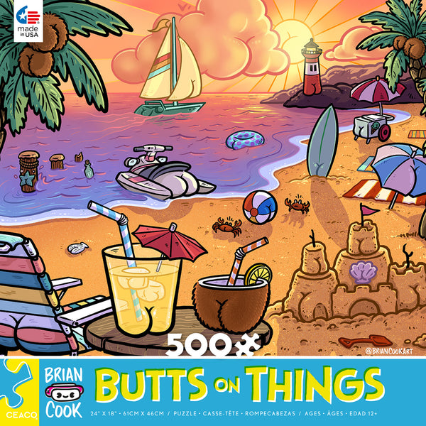 Brian Cook - Butts on Things - Suns Out - 500 Piece Puzzle